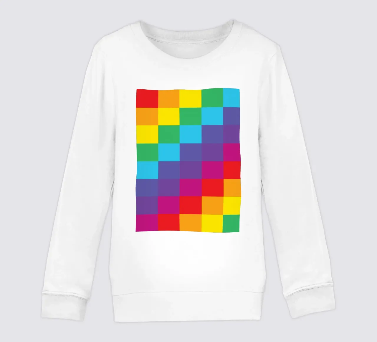 quadrato arcobaleno colore vettoriale felpa bambino da Plumpz