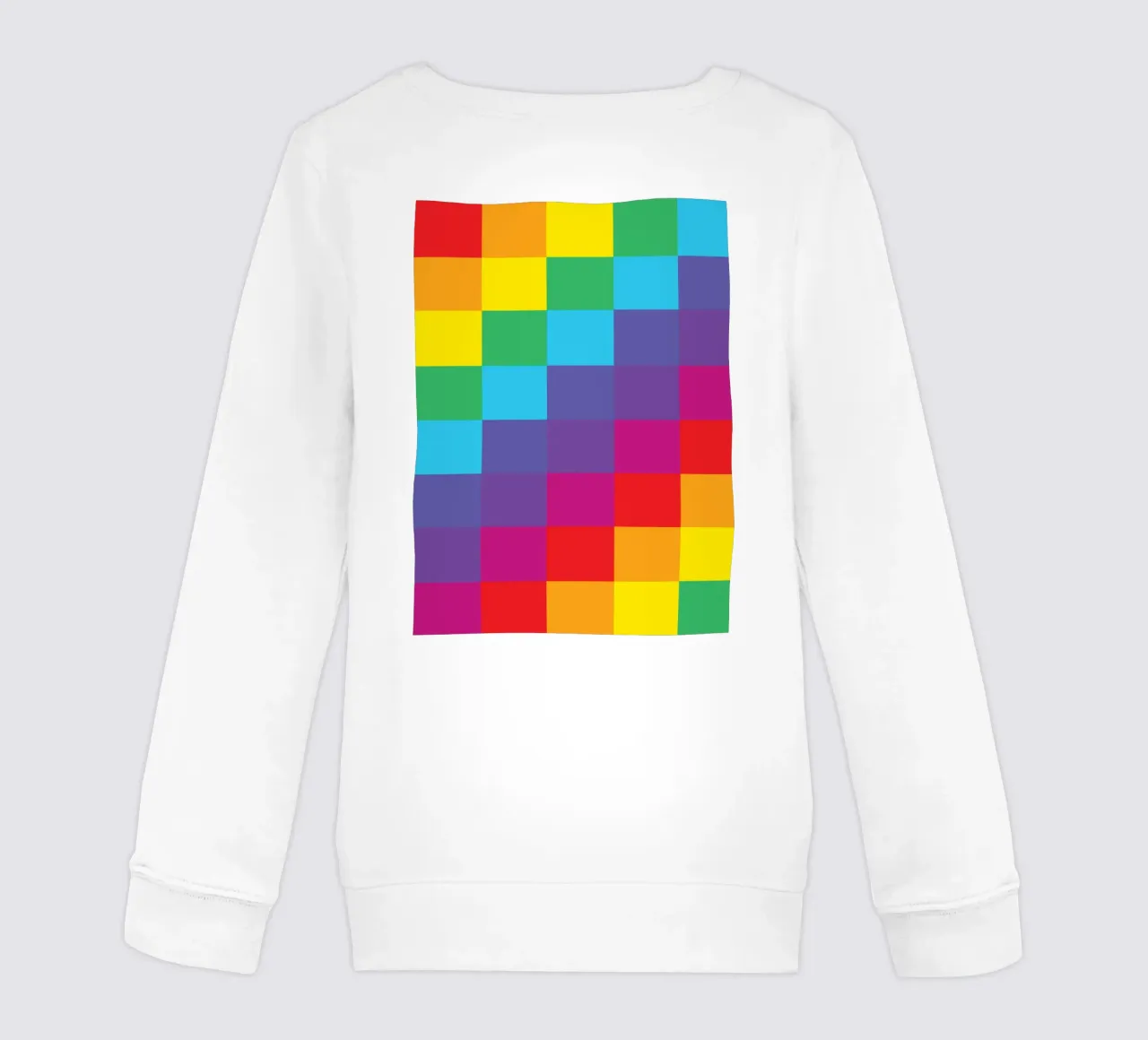 quadrato arcobaleno colore vettoriale felpa bambino da Plumpz