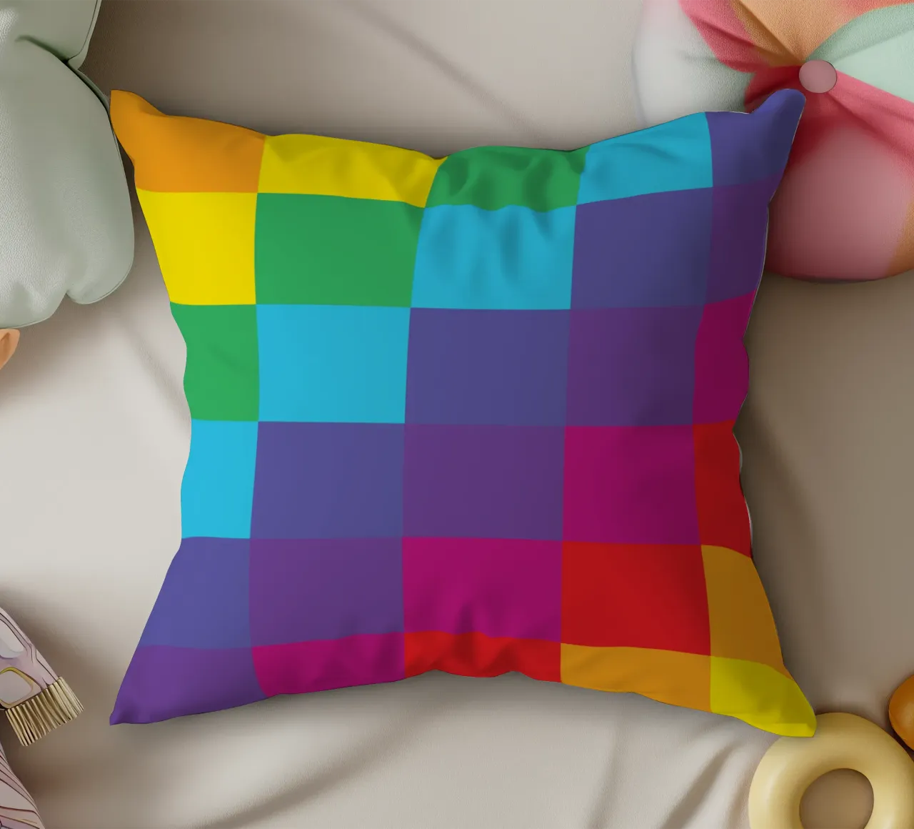 quadrato arcobaleno colore vettoriale cuscino da Plumpz