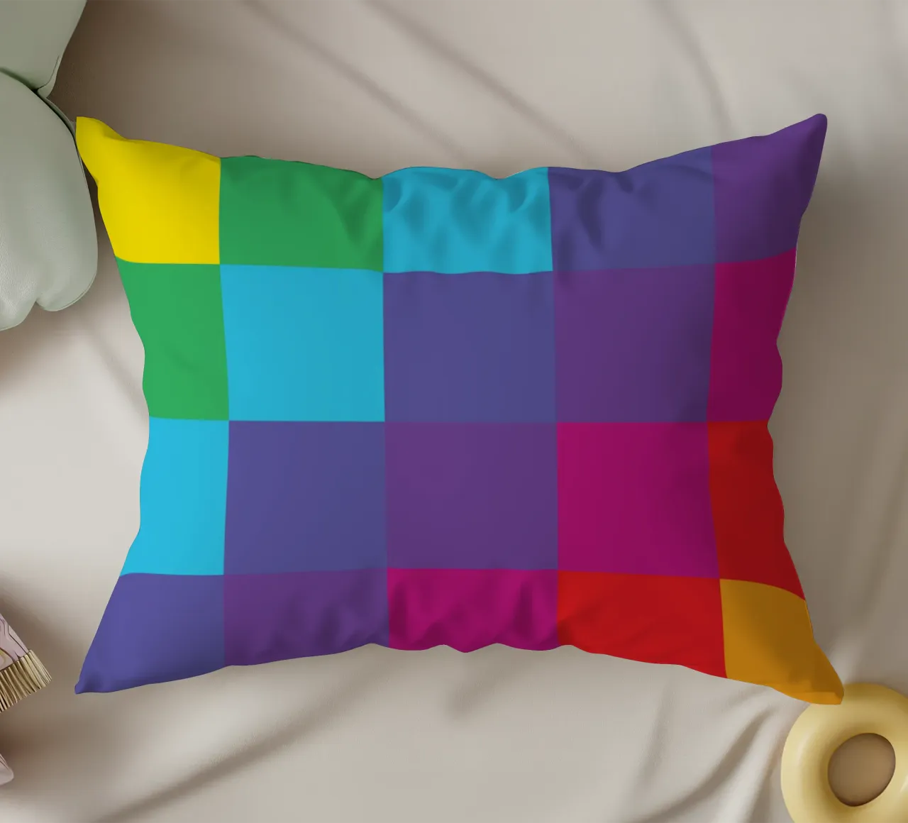 quadrato arcobaleno colore vettoriale cuscino da Plumpz