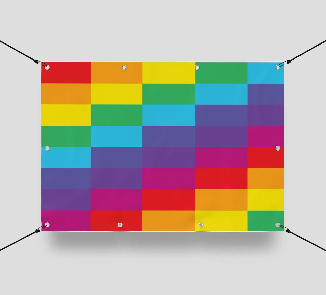 quadrato arcobaleno colore vettoriale telo in pvc da Plumpz