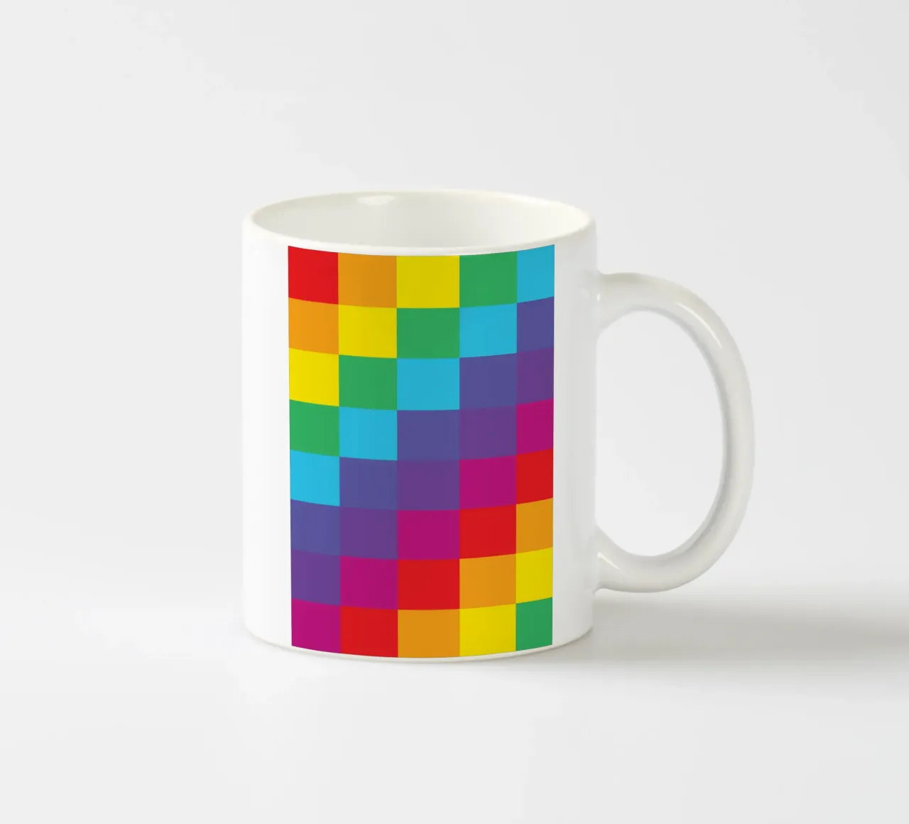 quadrato arcobaleno colore vettoriale tazza in ceramica da Plumpz