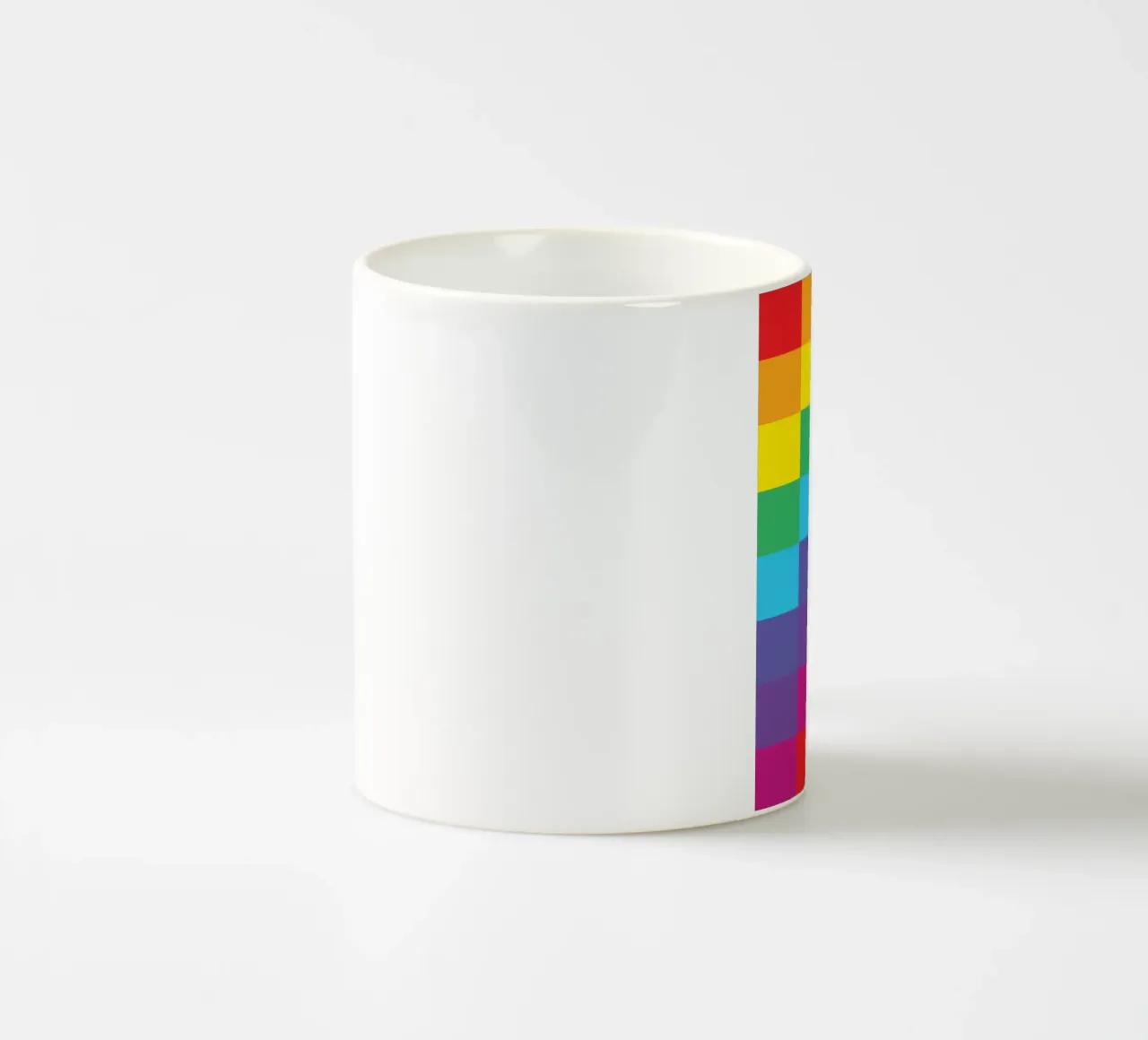 quadrato arcobaleno colore vettoriale tazza in ceramica da Plumpz