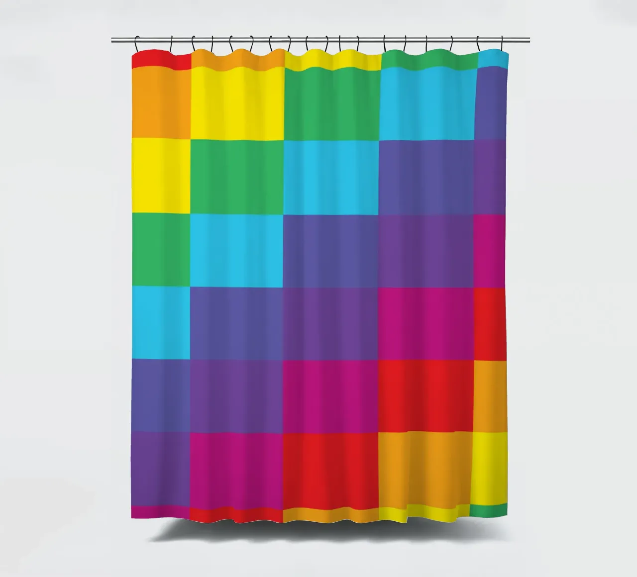 quadrato arcobaleno colore vettoriale tenda da doccia da Plumpz