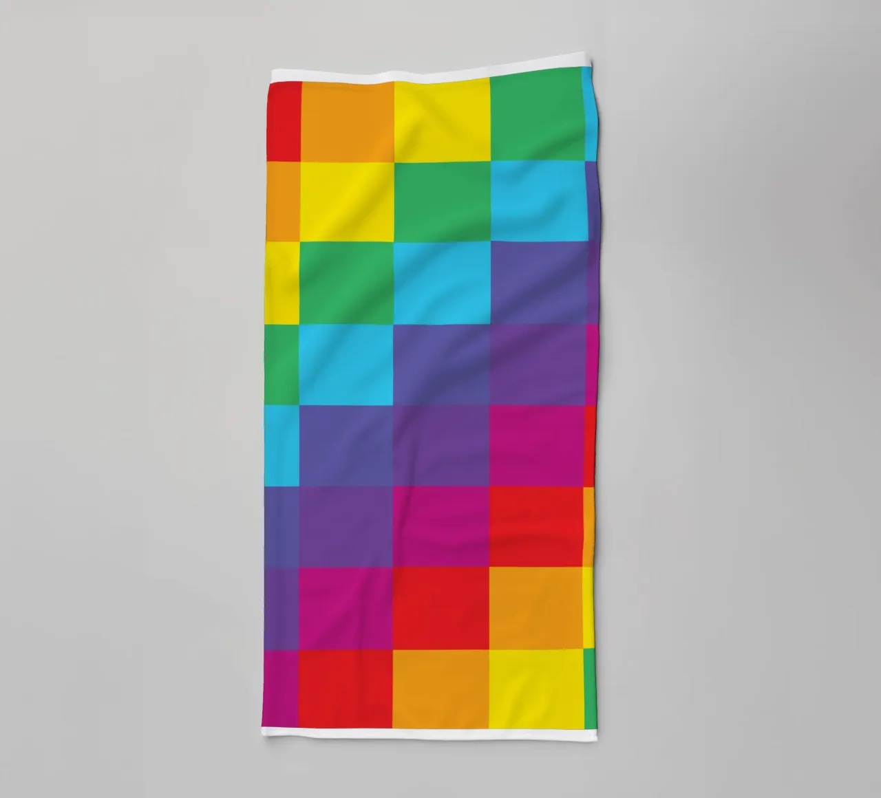 quadrato arcobaleno colore vettoriale asciugamano da bagno da Plumpz