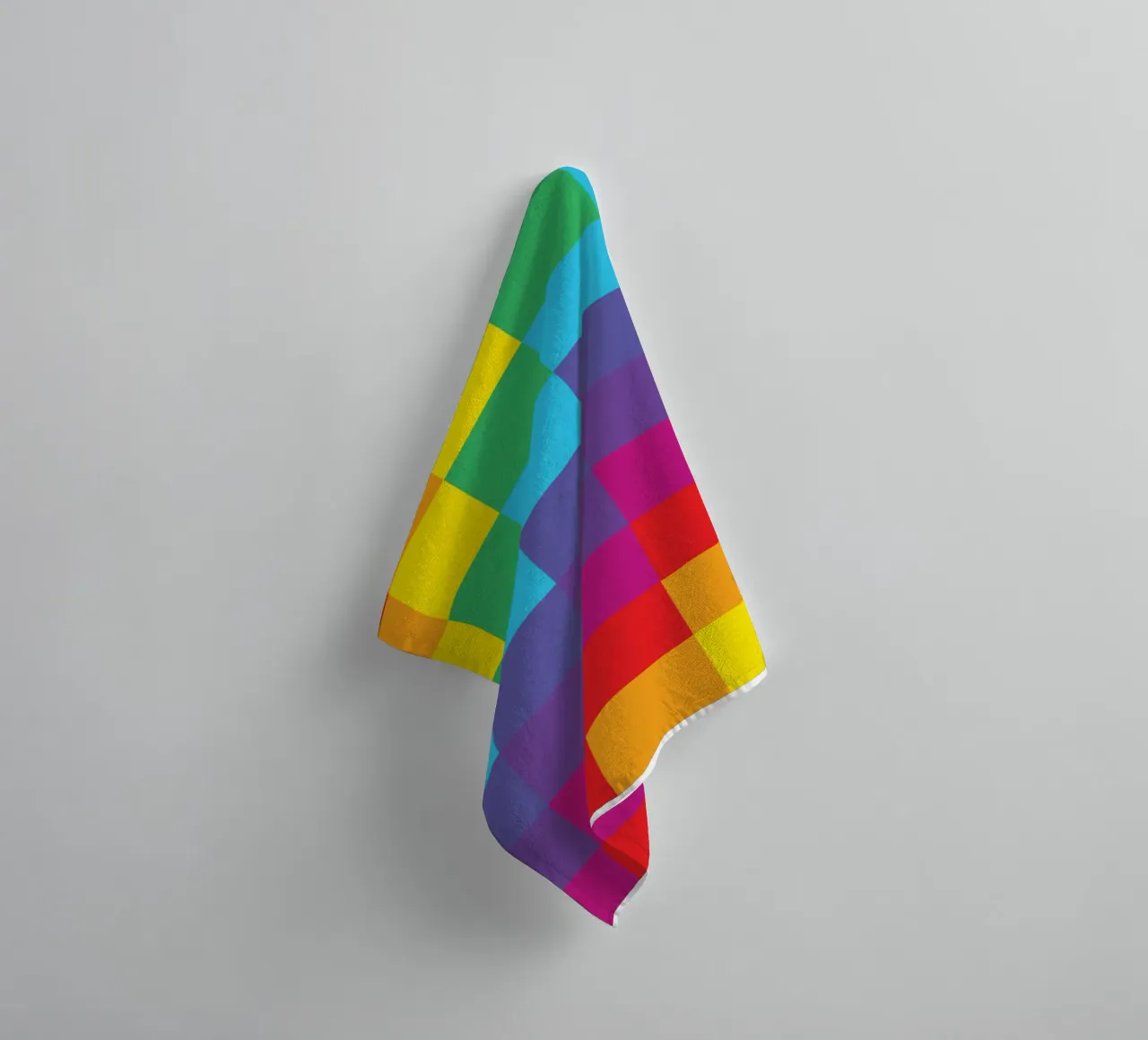 quadrato arcobaleno colore vettoriale asciugamano da bagno da Plumpz