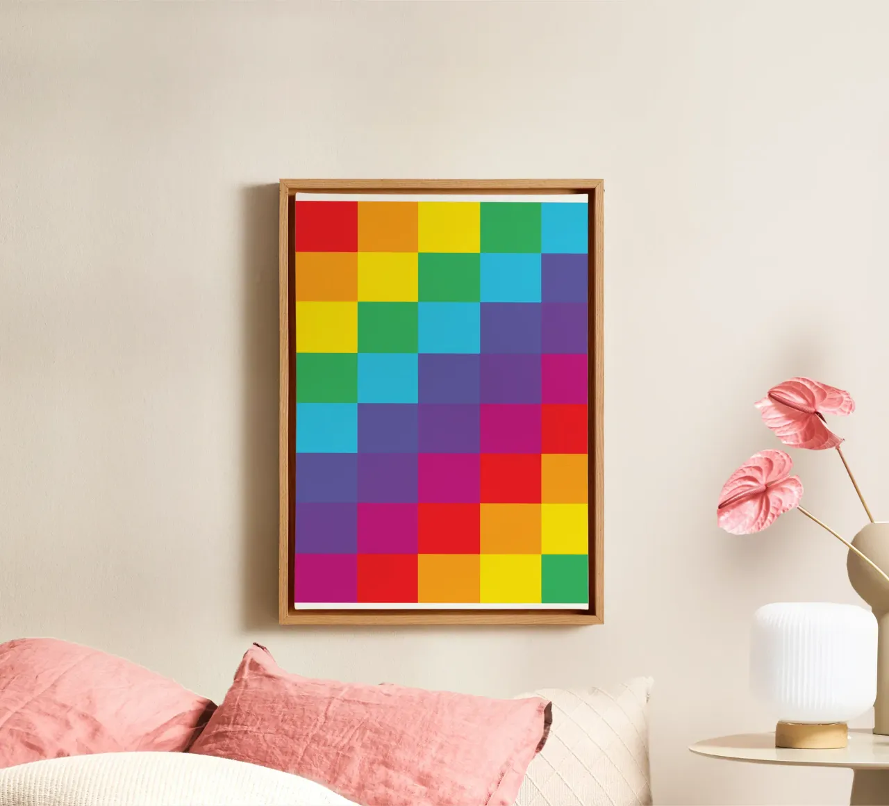 square rainbow vector color canvas by Plumpz