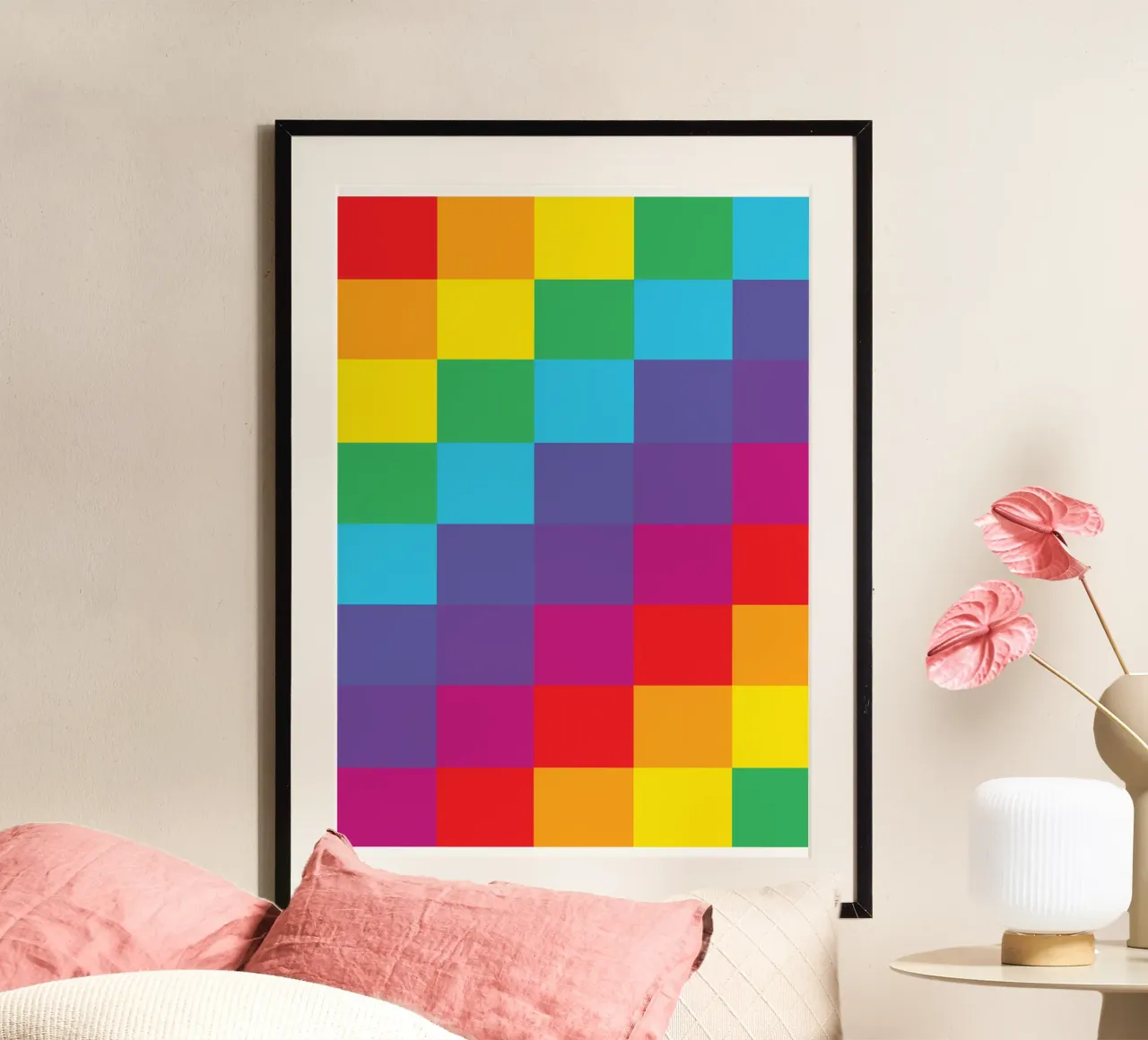 quadrato arcobaleno colore vettoriale poster da Plumpz