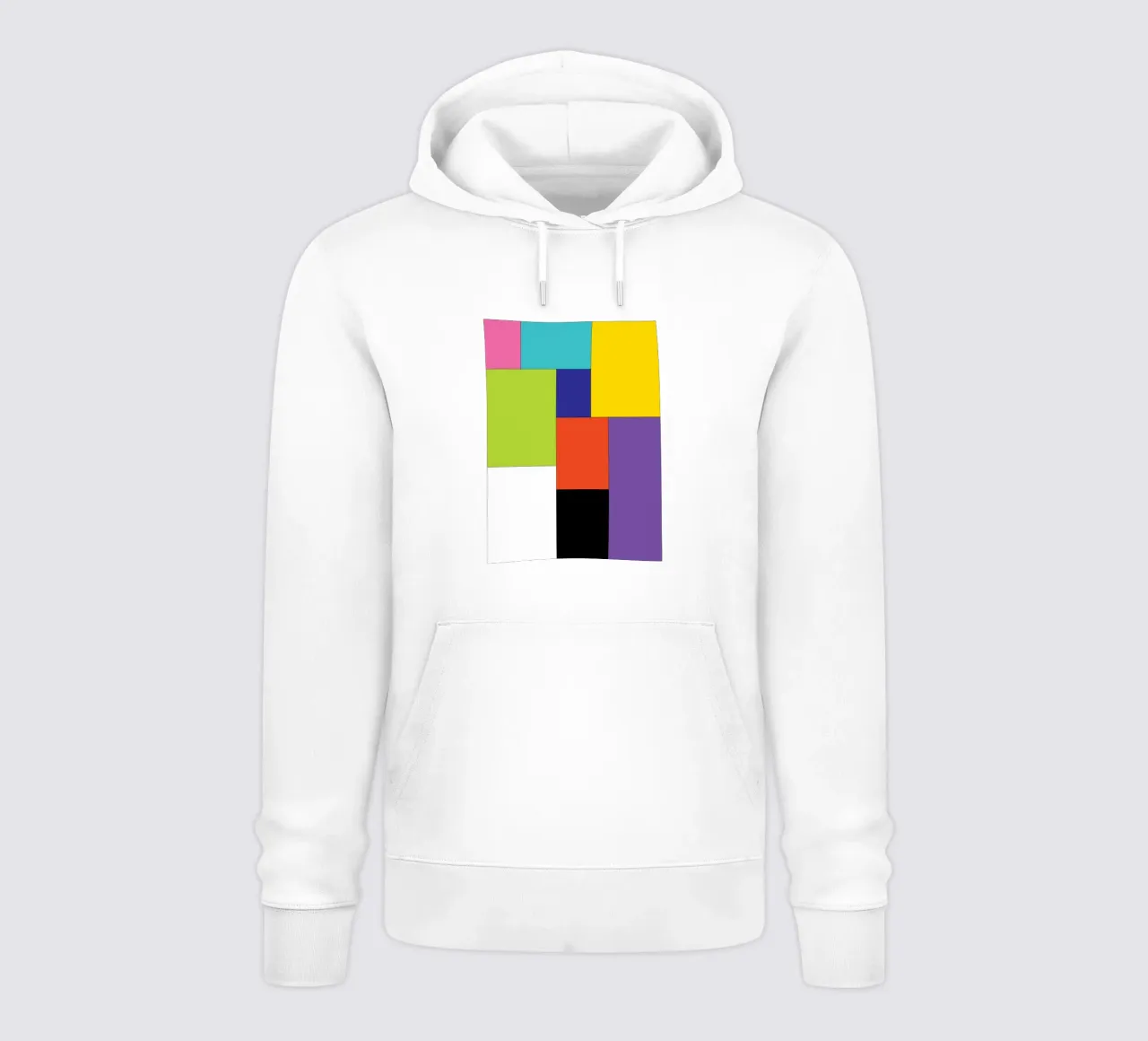 rettangolo colore semplice felpa con cappuccio da Plumpz