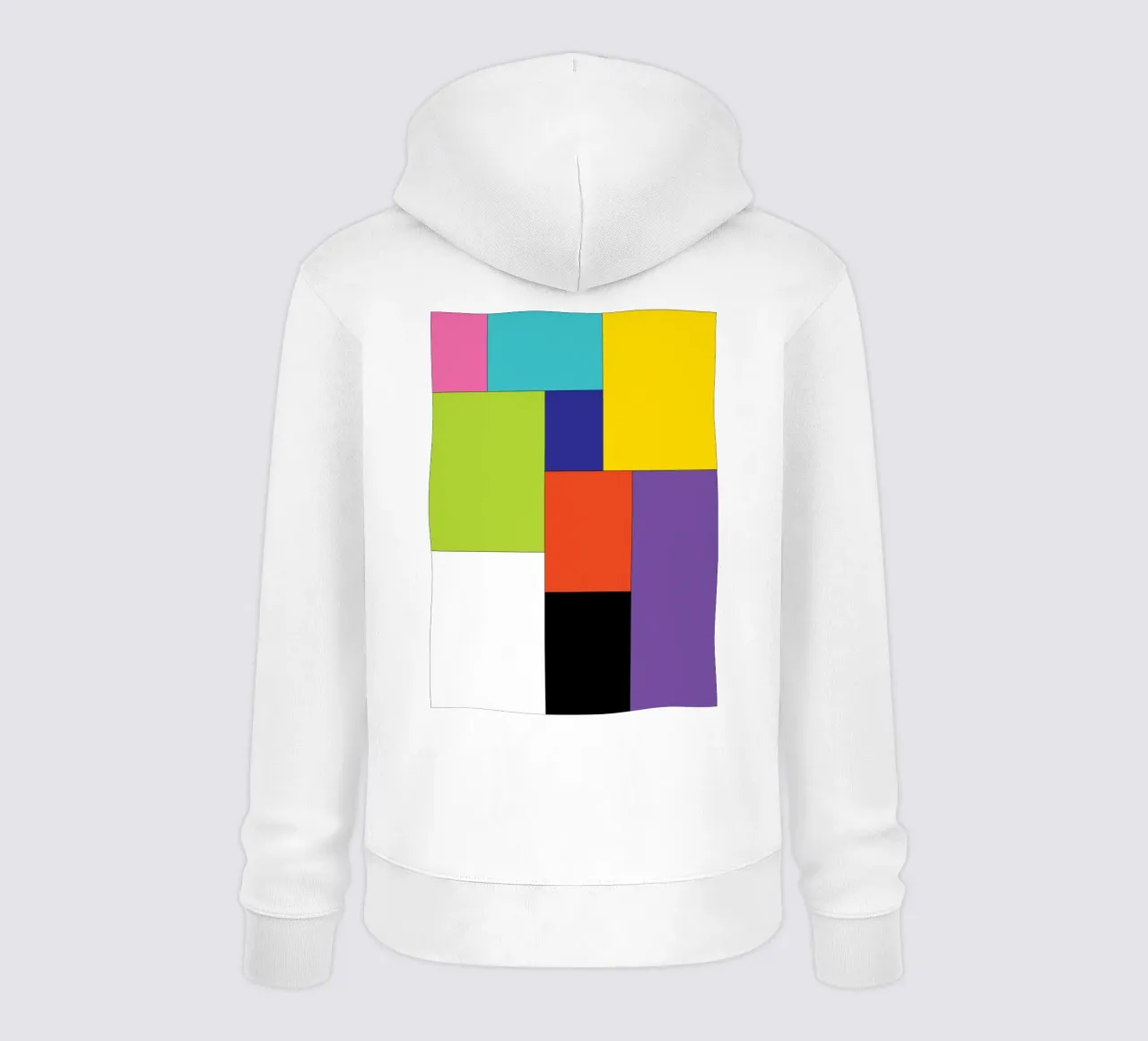 rettangolo colore semplice felpa con cappuccio da Plumpz