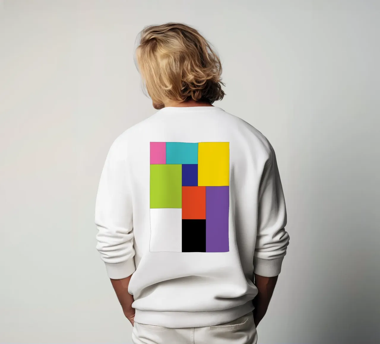 rechthoek eenvoudige kleur sweatshirt van Plumpz