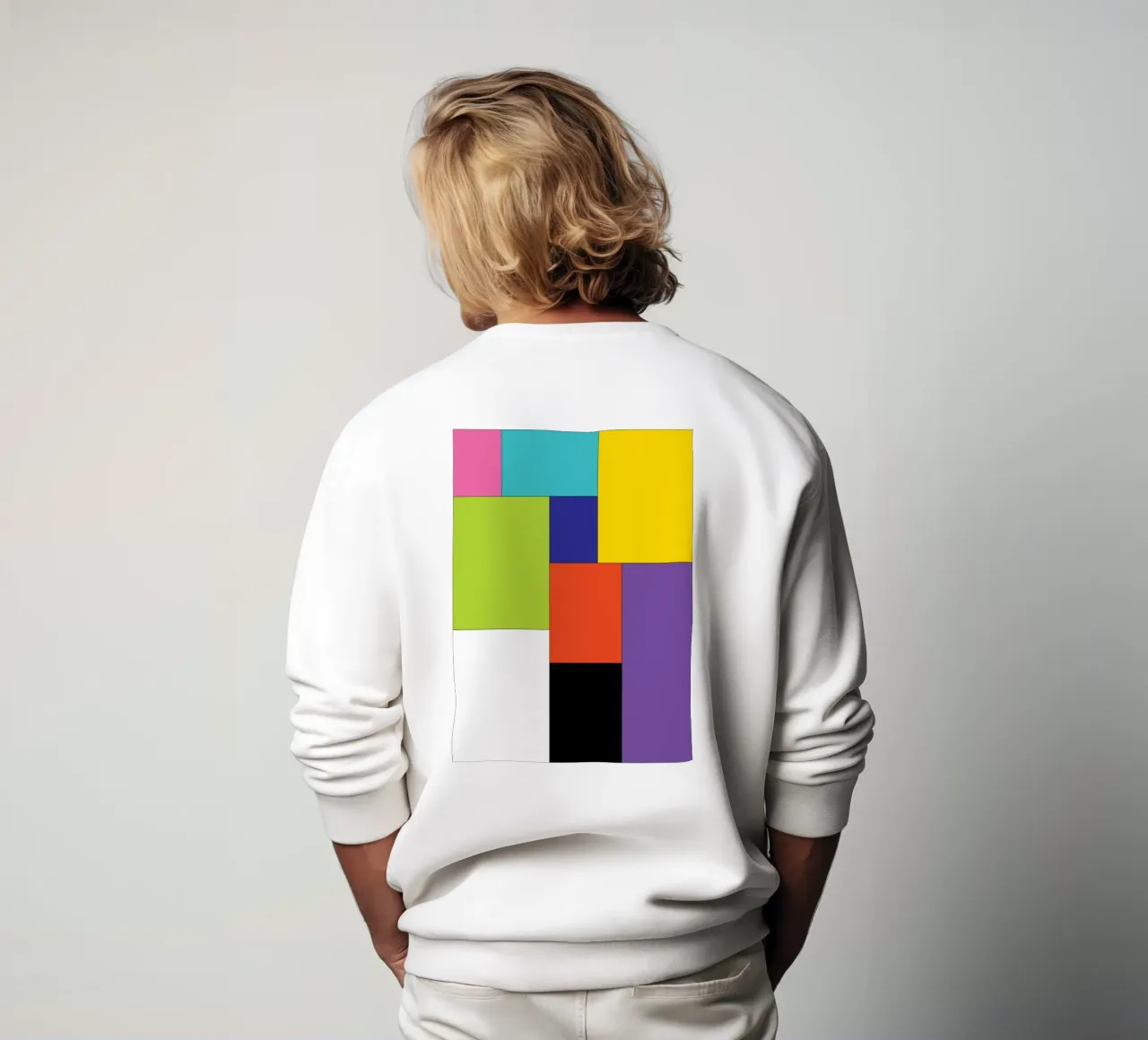 rectangle simple color sweatshirt by Plumpz
