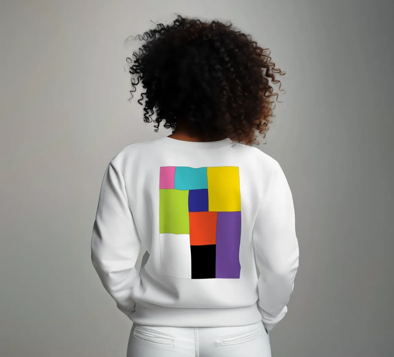 rechthoek eenvoudige kleur sweatshirt van Plumpz