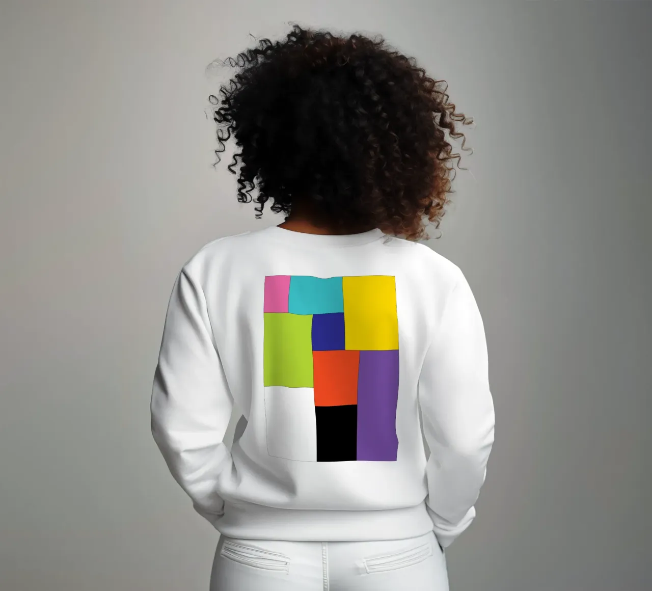 rectangle simple color sweatshirt by Plumpz