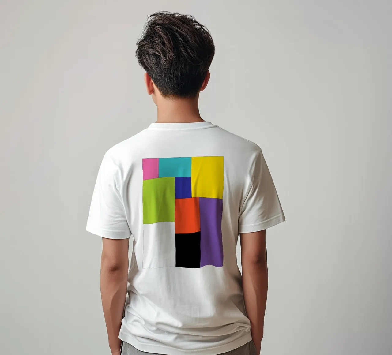 rettangolo colore semplice t-shirt da Plumpz