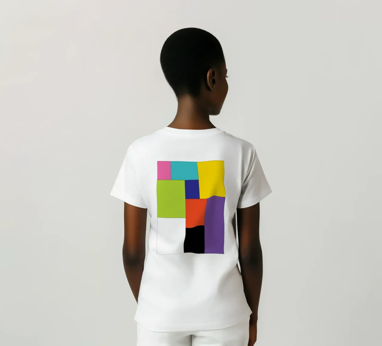 rettangolo colore semplice t-shirt da Plumpz