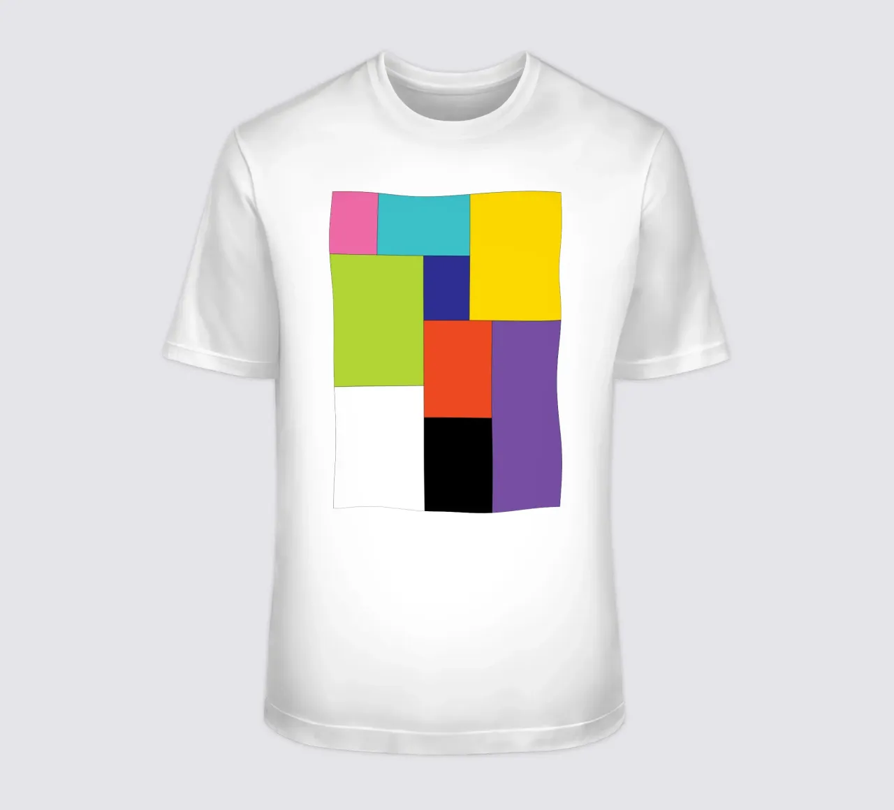 rettangolo colore semplice t-shirt da Plumpz