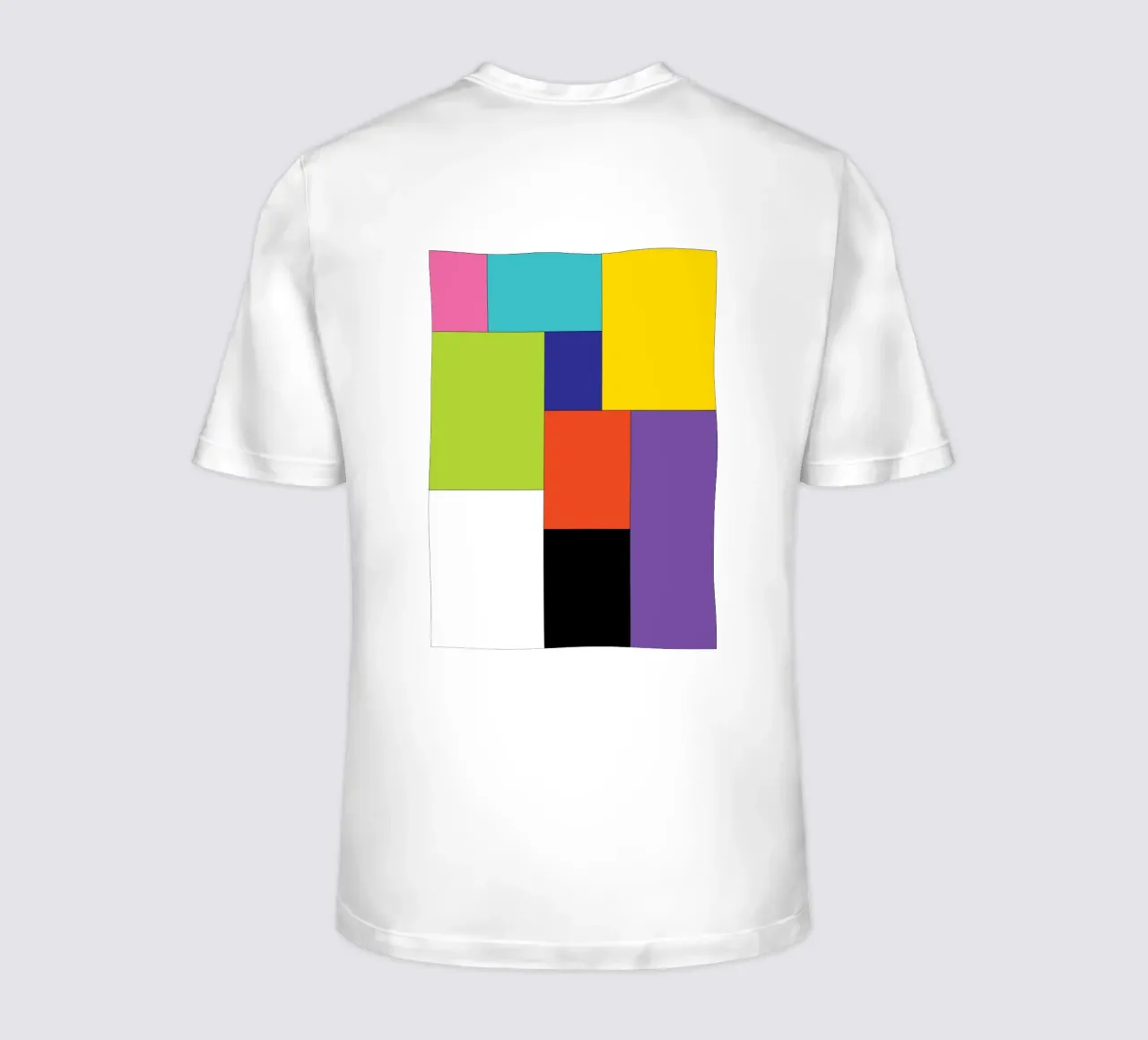 rettangolo colore semplice t-shirt da Plumpz