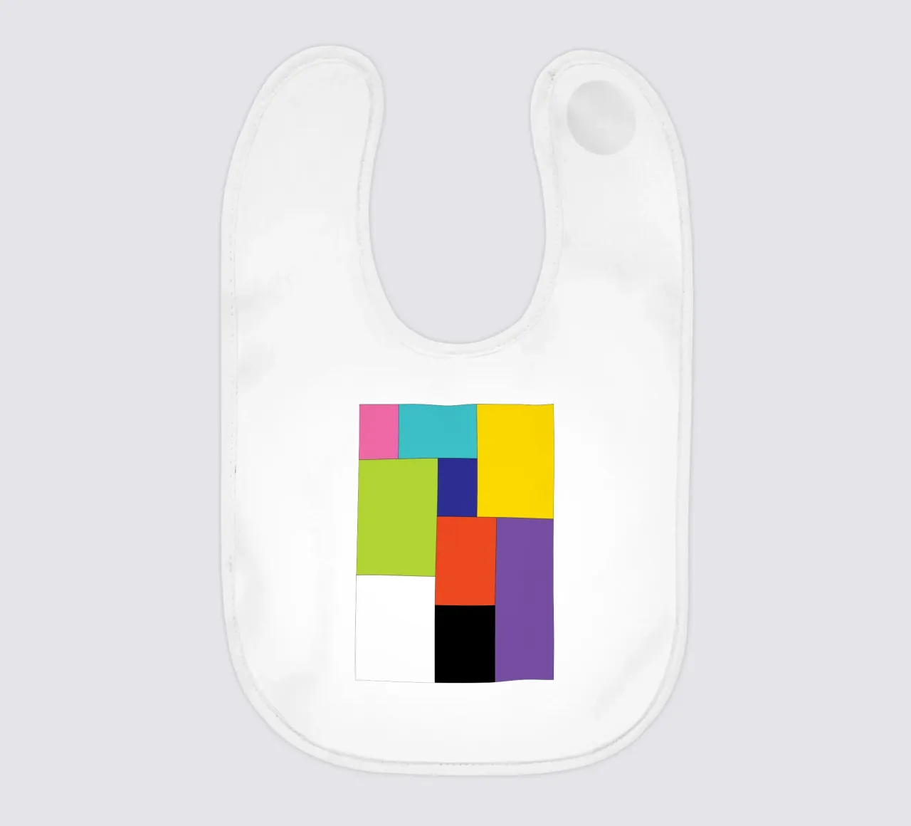 rectángulo color simple babero de Plumpz