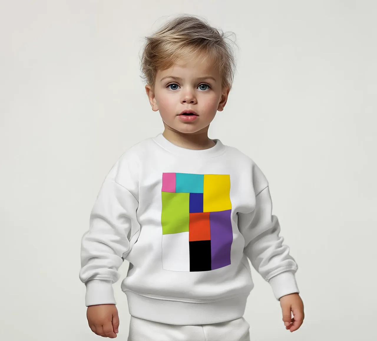 rettangolo colore semplice felpa neonato da Plumpz