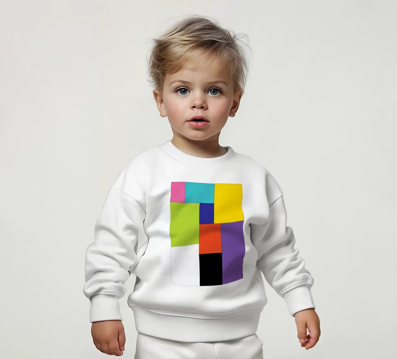 rectángulo color simple sudadera de bebé de Plumpz