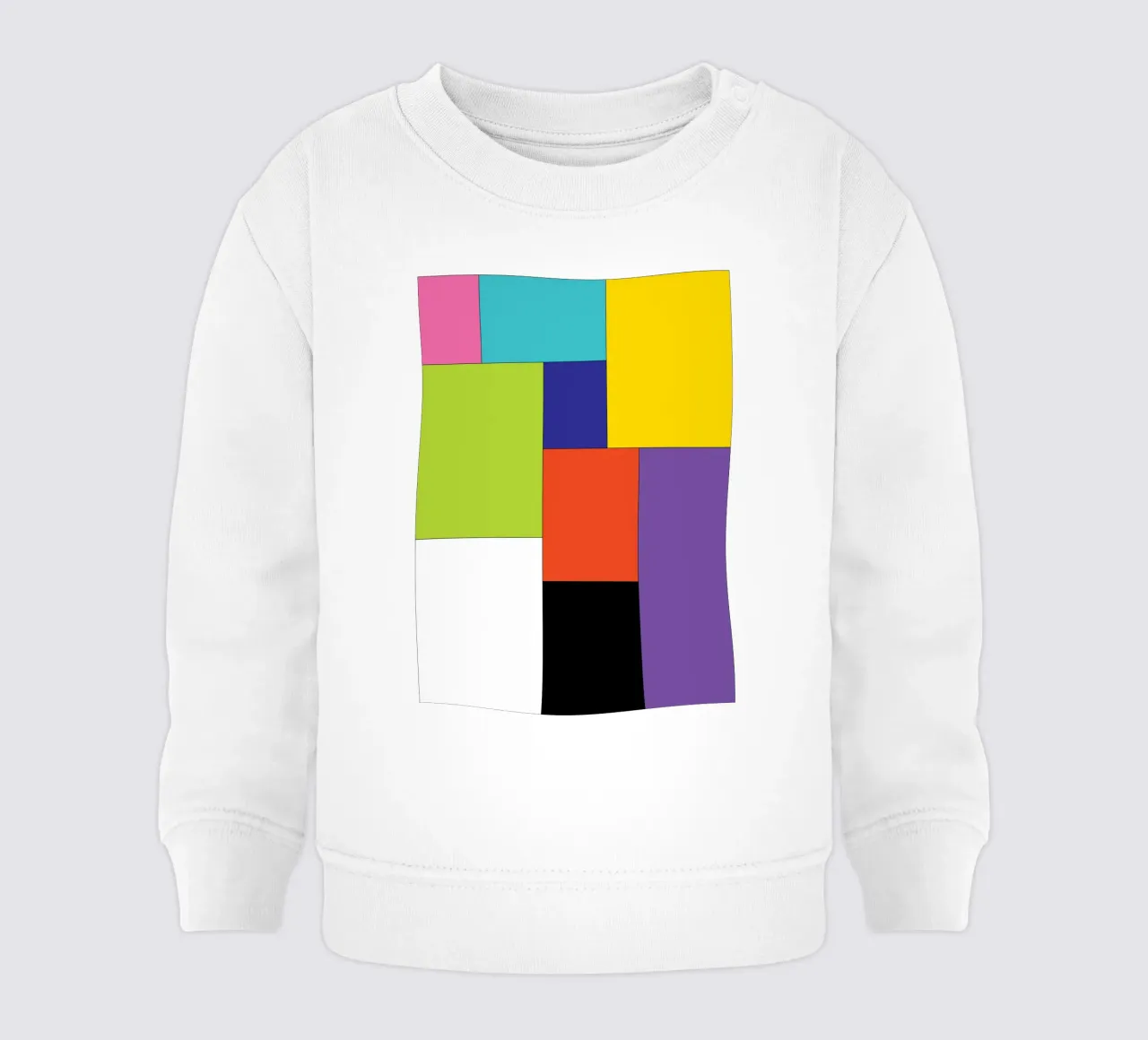 rectángulo color simple sudadera de bebé de Plumpz