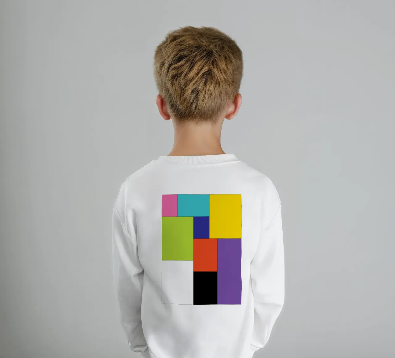 rettangolo colore semplice felpa bambino da Plumpz