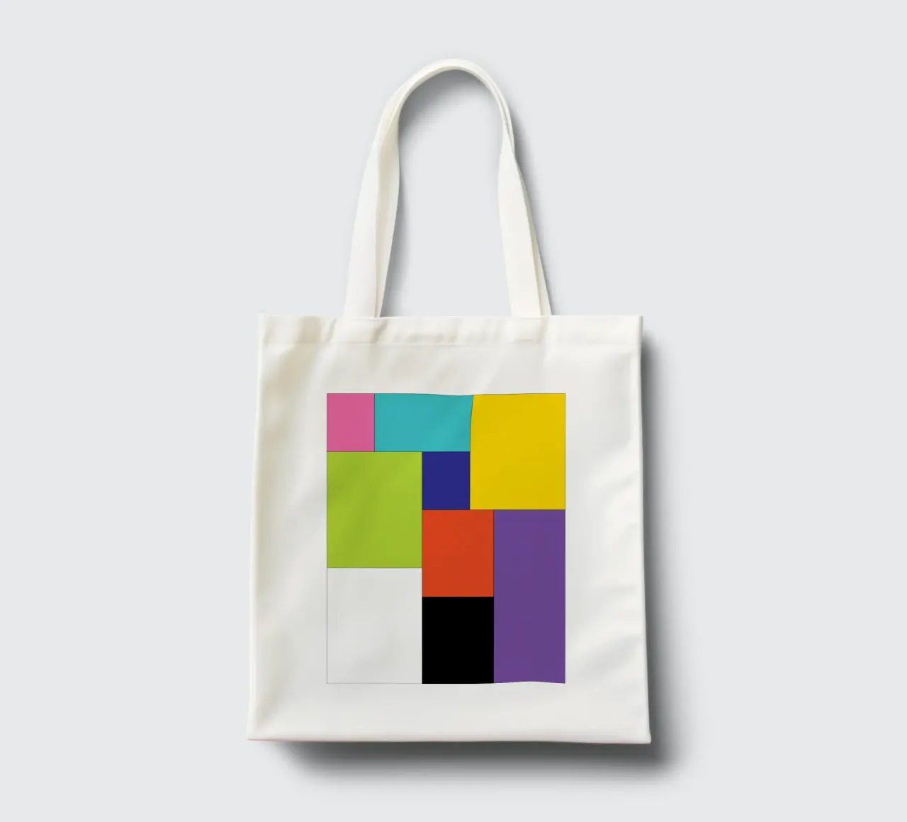 rettangolo colore semplice borsa in juta da Plumpz