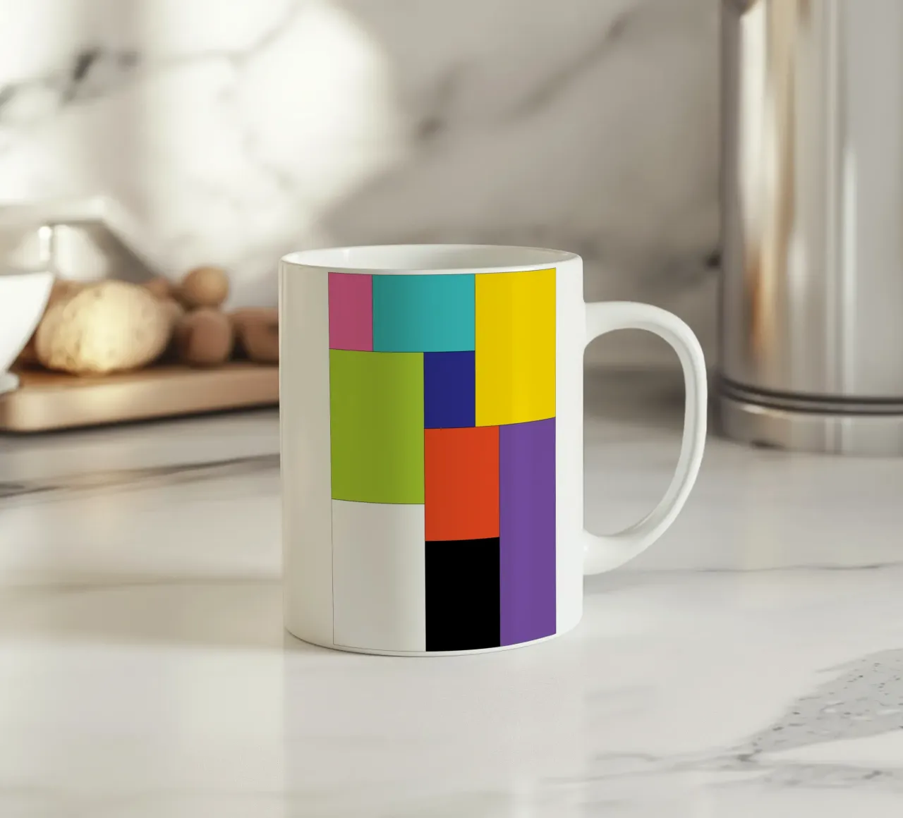 rettangolo colore semplice tazza in ceramica da Plumpz