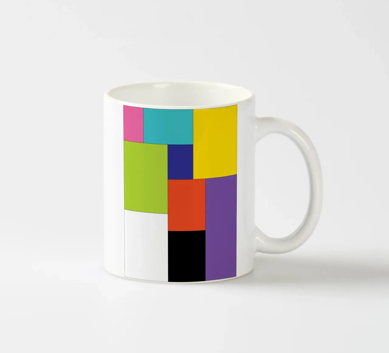 rettangolo colore semplice tazza in ceramica da Plumpz