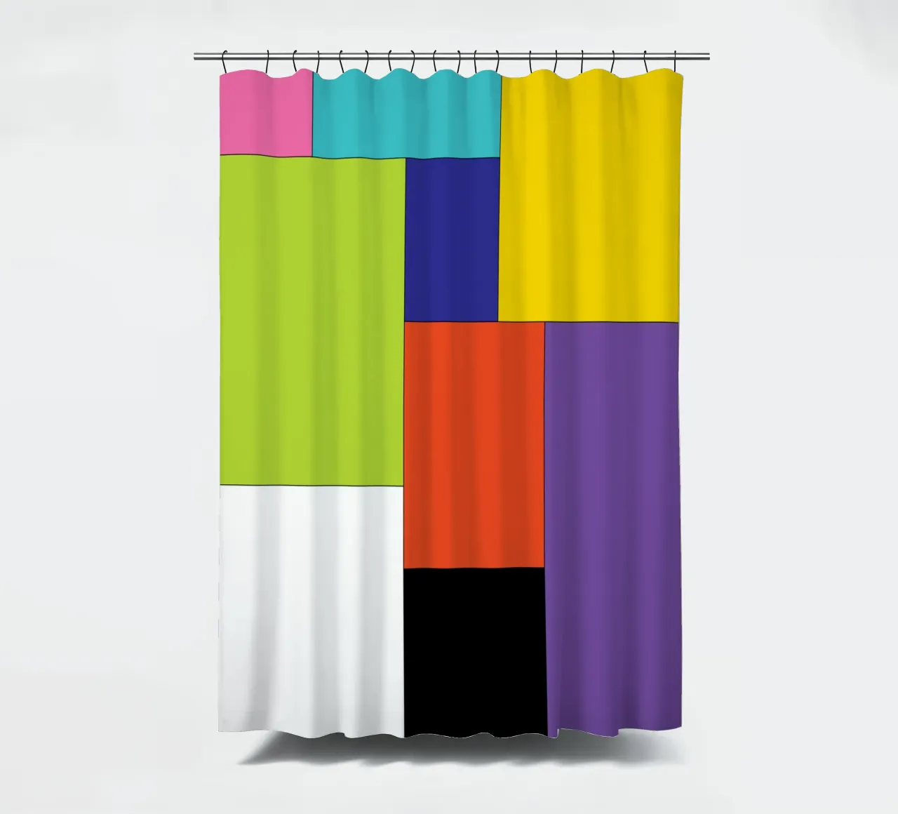 rettangolo colore semplice tenda da doccia da Plumpz