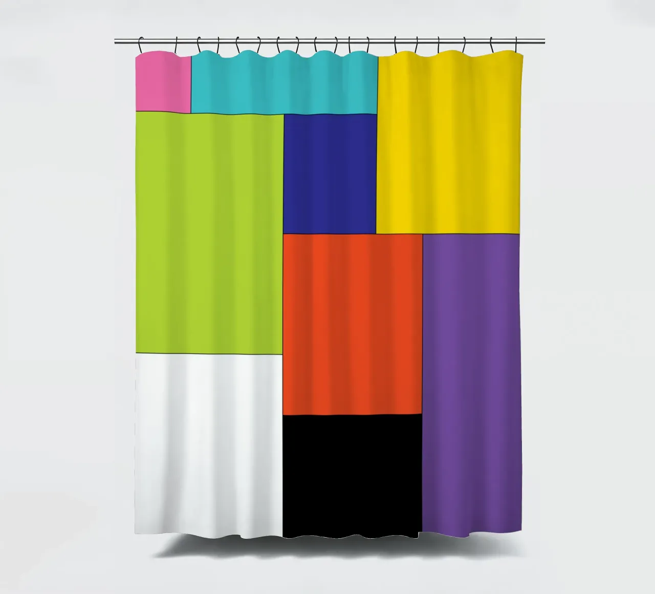 rettangolo colore semplice tenda da doccia da Plumpz