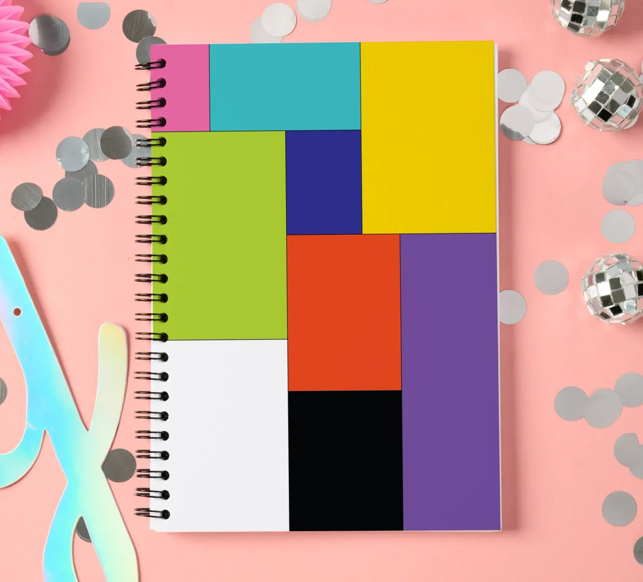 rectangle simple color spiral notebook by Plumpz
