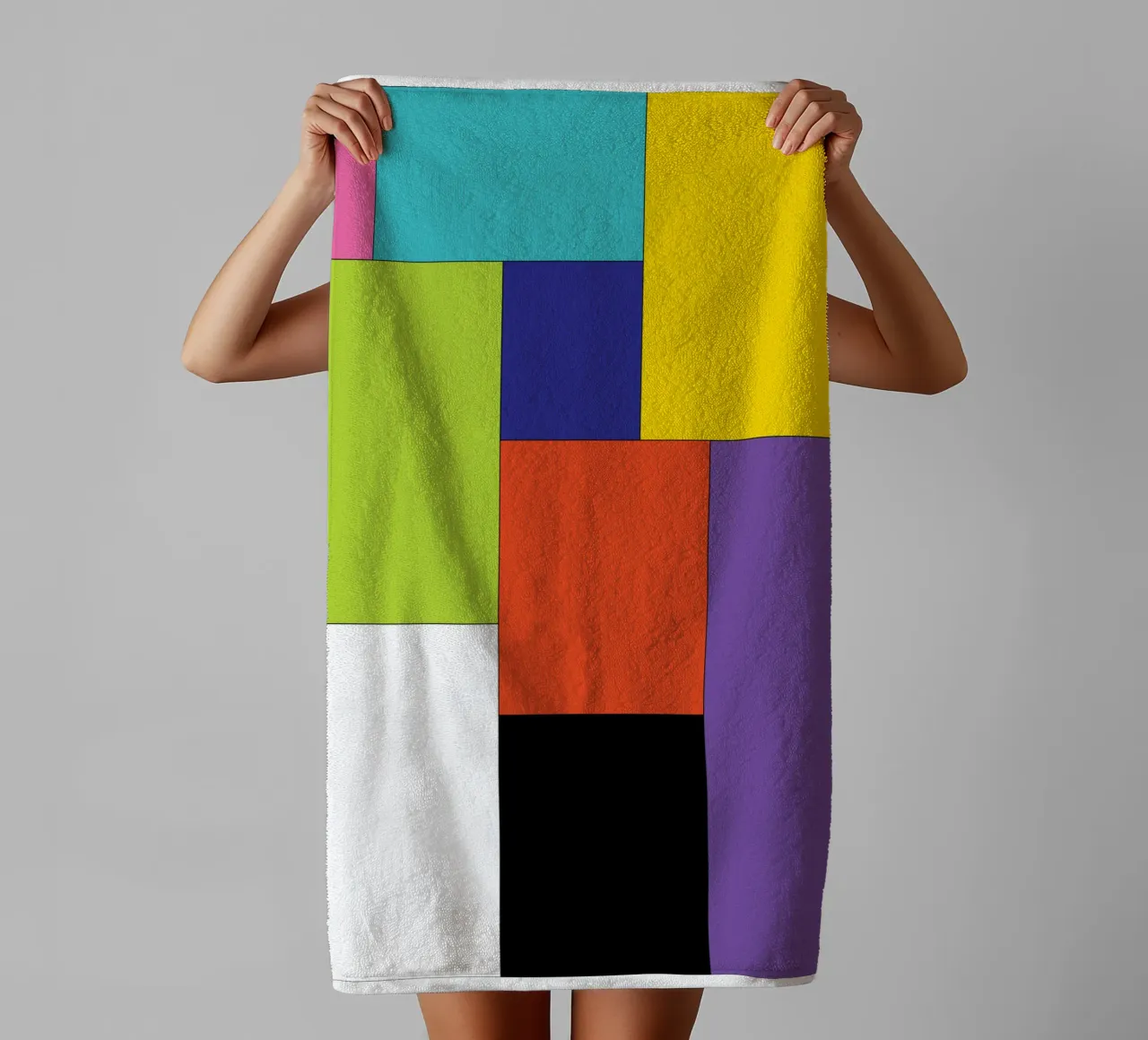 rettangolo colore semplice asciugamano da bagno da Plumpz
