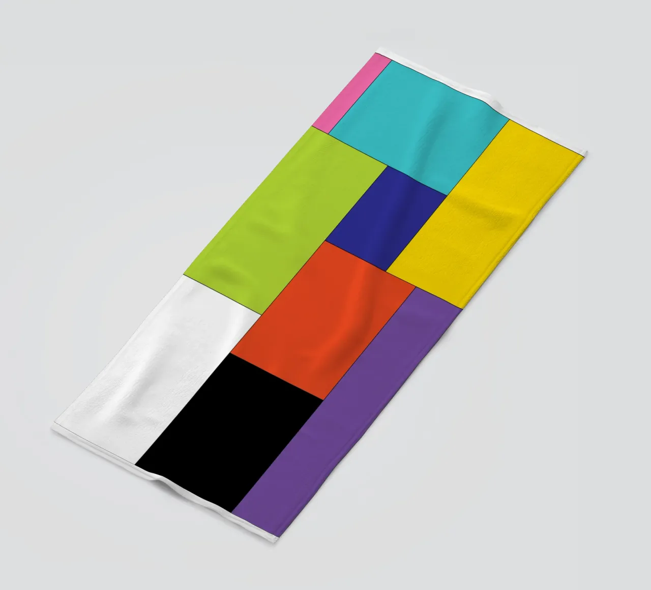 rettangolo colore semplice telo mare da Plumpz