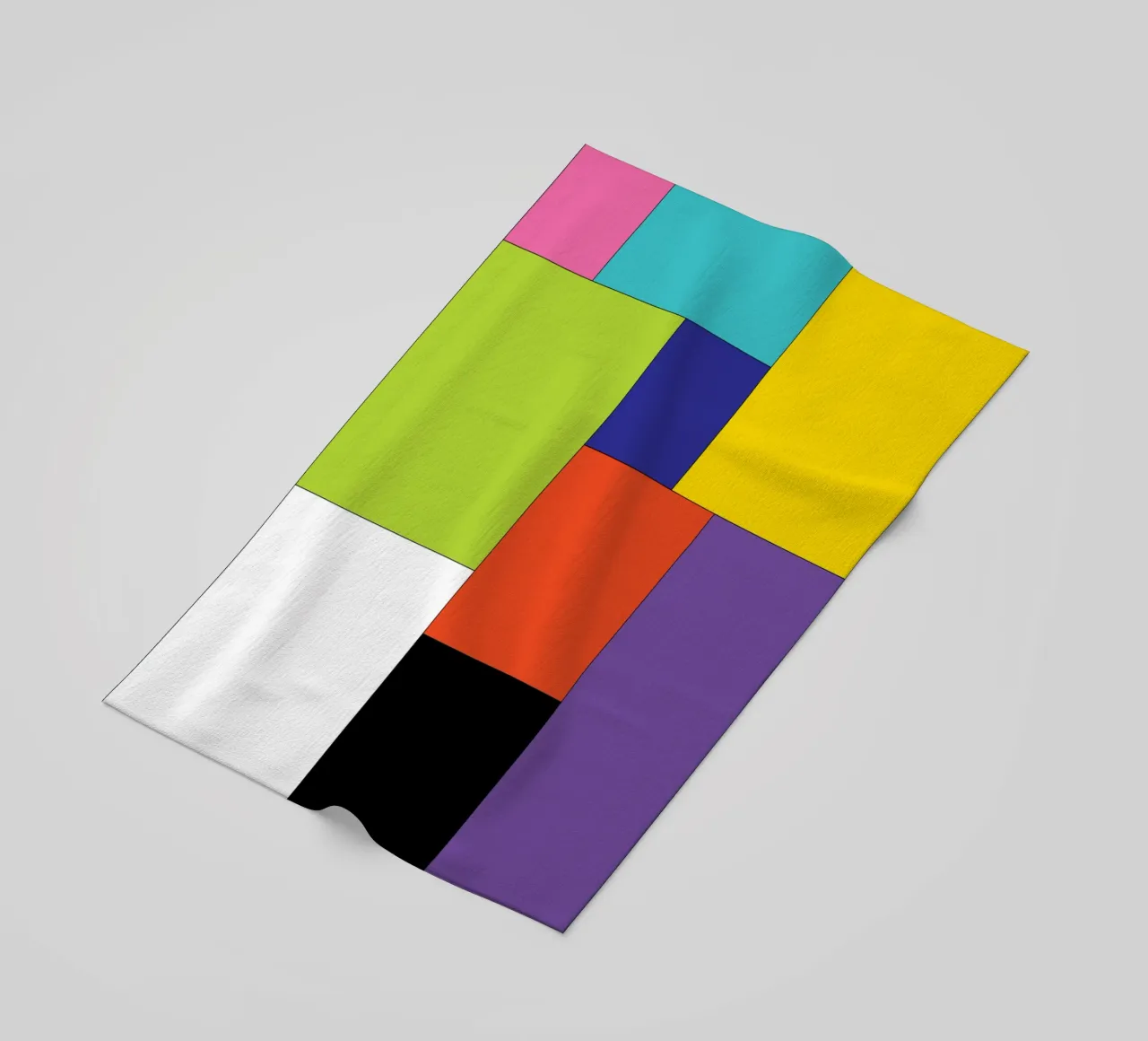 rettangolo colore semplice telo mare da Plumpz