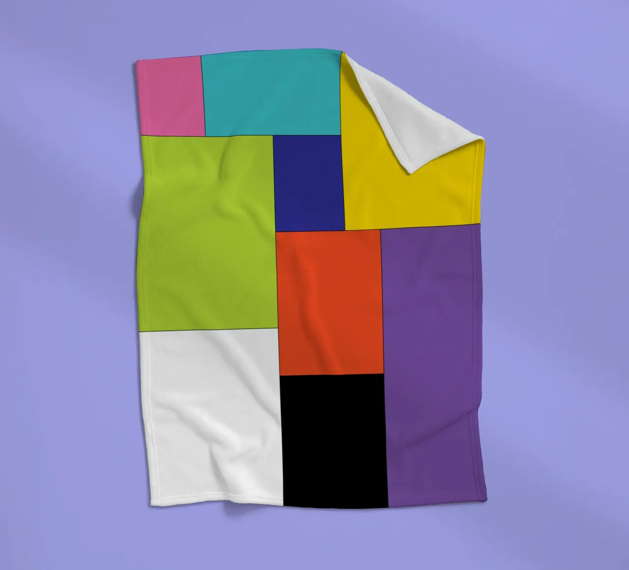 rettangolo colore semplice coperta in pile da Plumpz