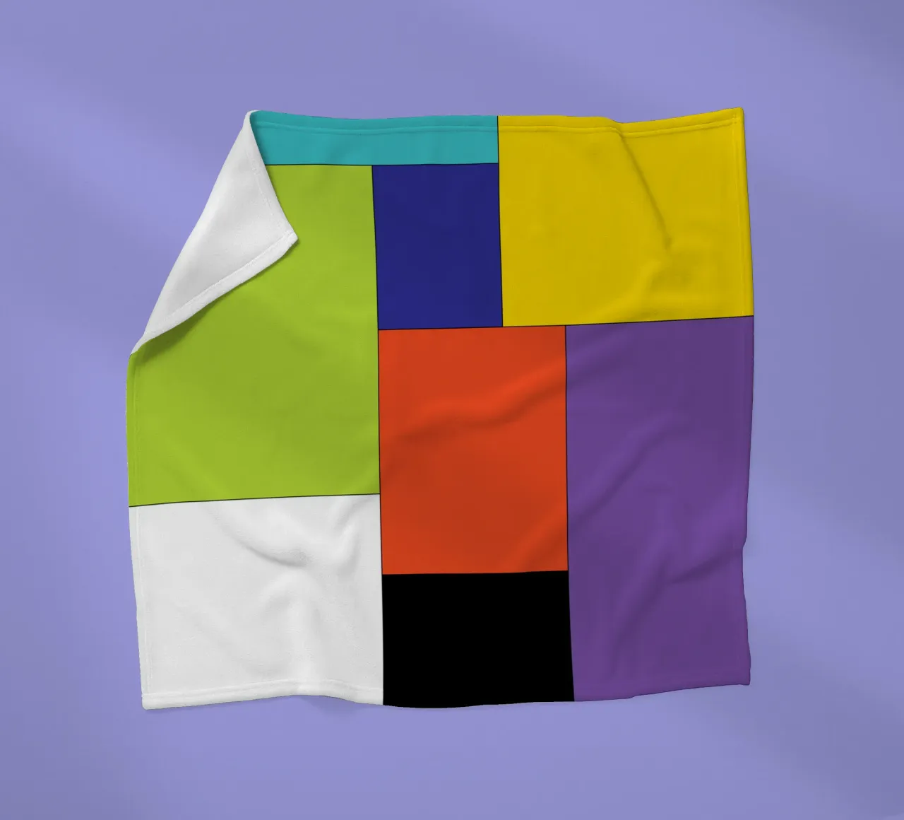 rettangolo colore semplice coperta in pile da Plumpz