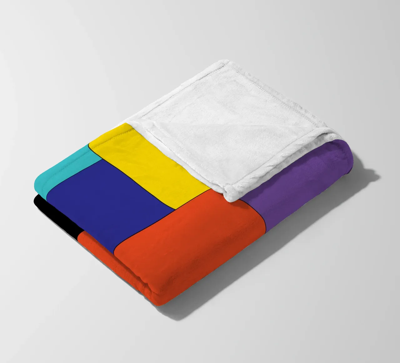 rettangolo colore semplice coperta in pile da Plumpz