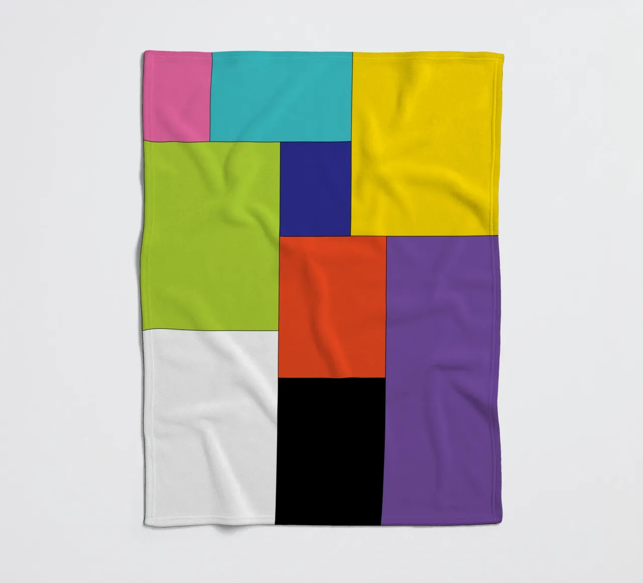 rettangolo colore semplice coperta in pile da Plumpz