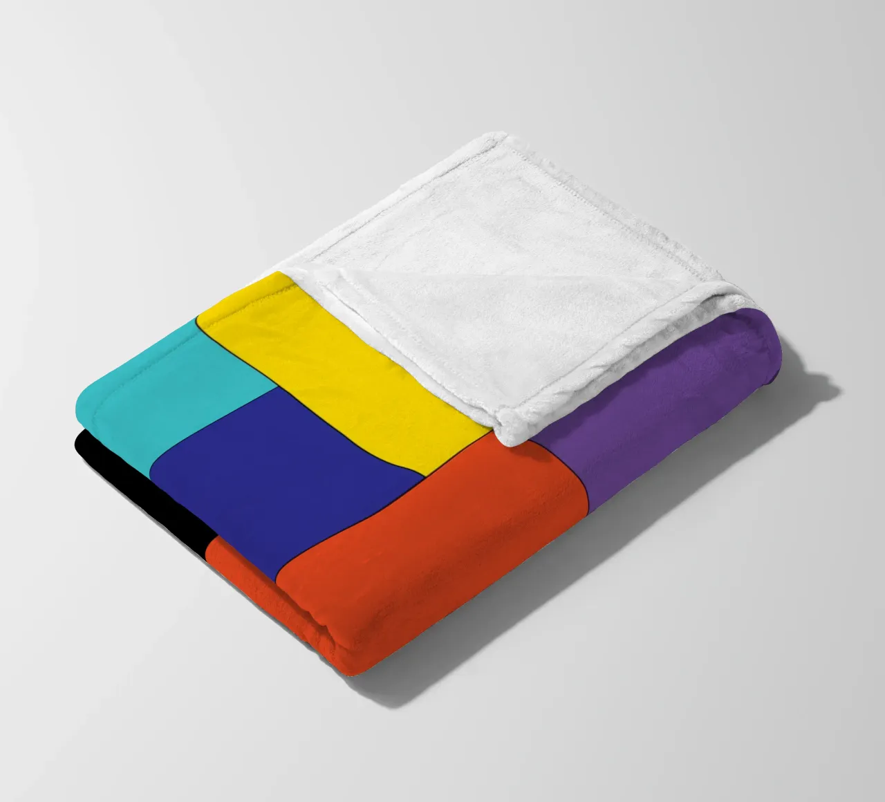 rettangolo colore semplice coperta in pile da Plumpz