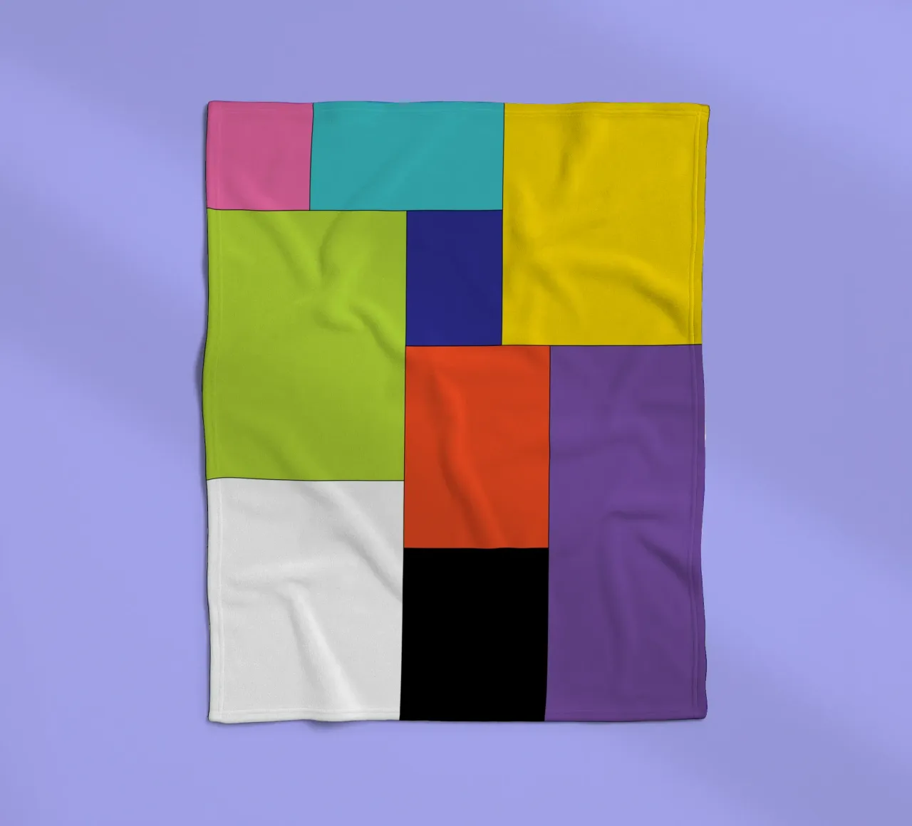 rettangolo colore semplice coperta in pile da Plumpz