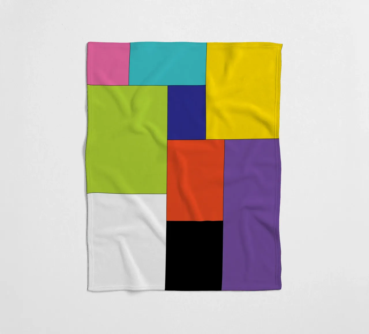 rettangolo colore semplice coperta in pile da Plumpz