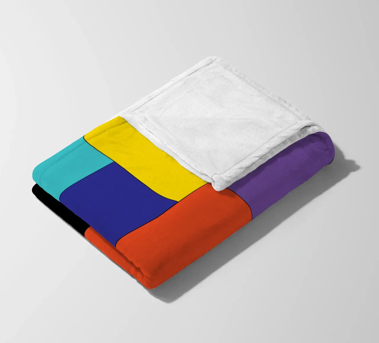 rettangolo colore semplice coperta in pile da Plumpz