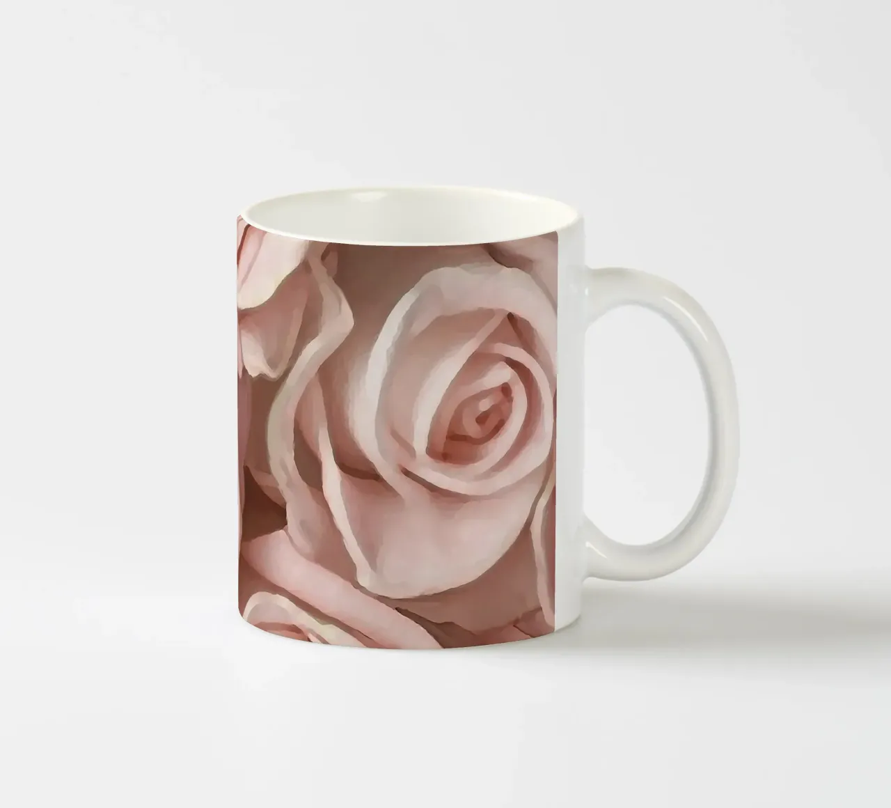 Rose rosa tazza in ceramica da beamorello