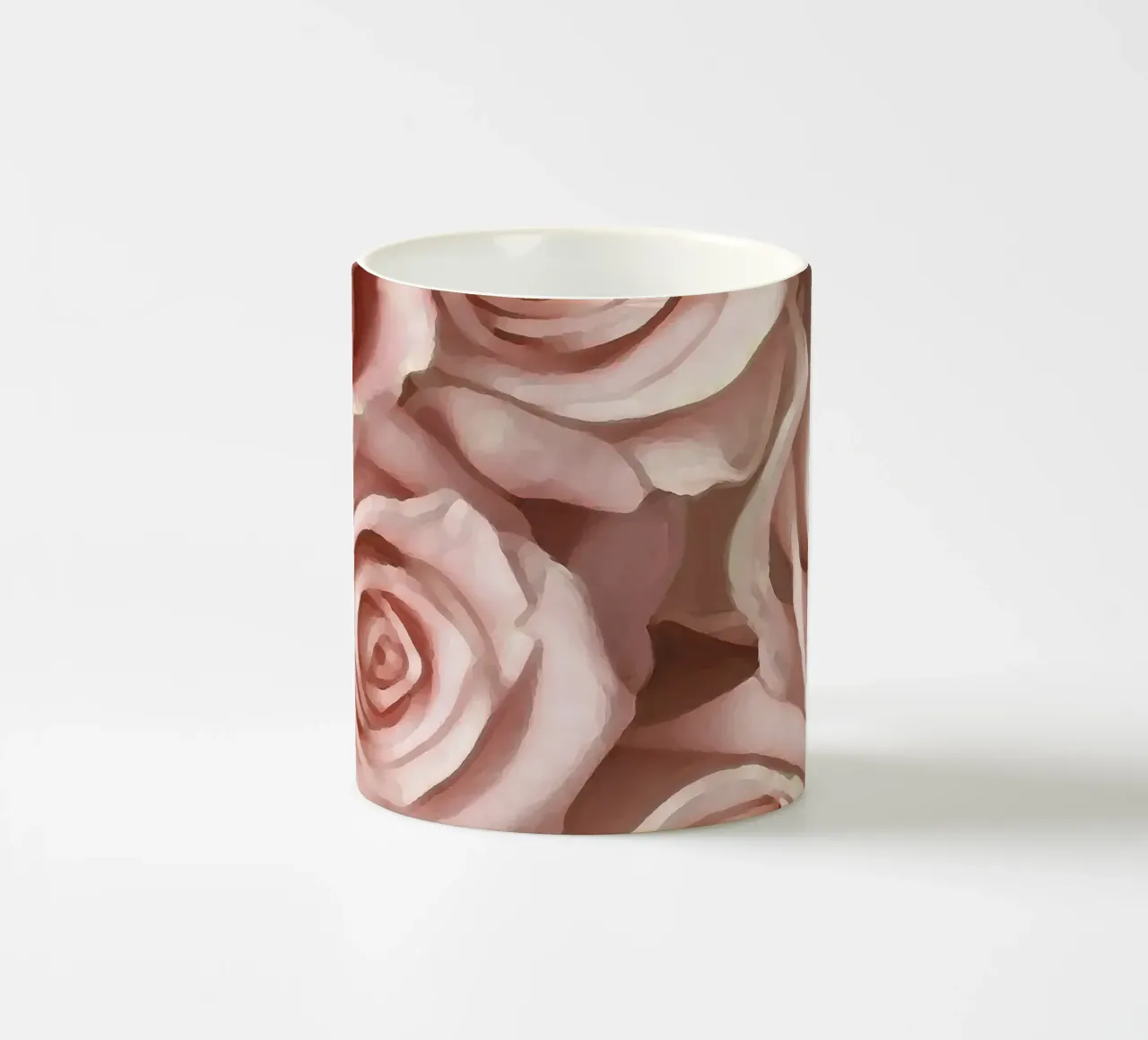 Rose rosa tazza in ceramica da beamorello