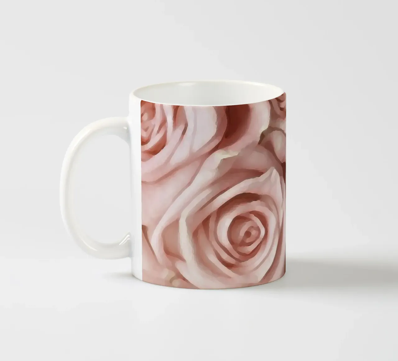 Rose rosa tazza in ceramica da beamorello