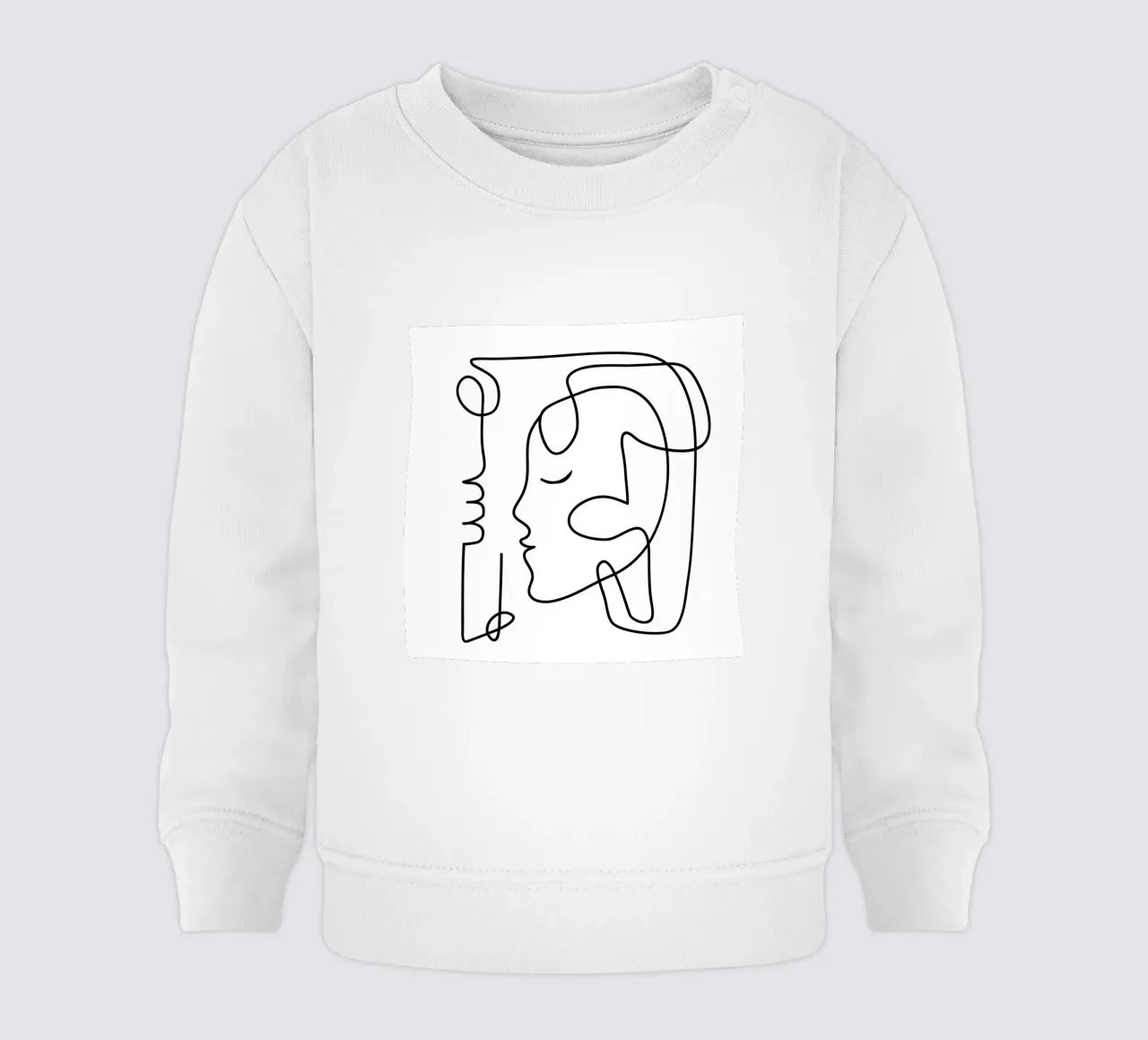 One Line Portrait 3 felpa neonato da Flow Line