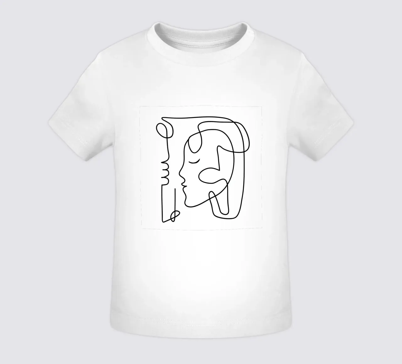 One Line Portrait 3 maglietta neonato da Flow Line