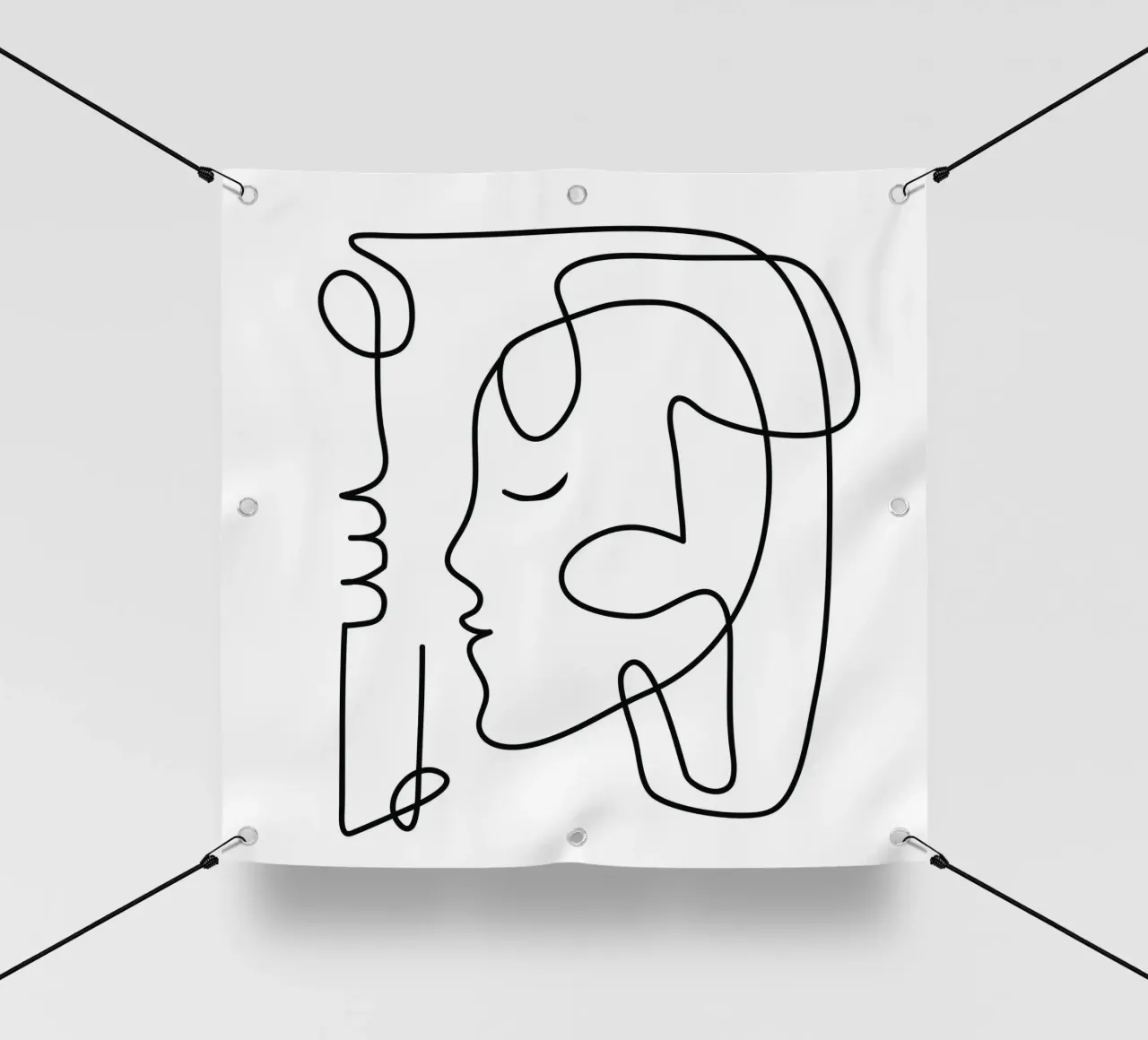 One Line Portrait 3 telo in pvc da Flow Line